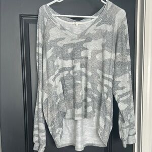 Gray Camouflage Sweater